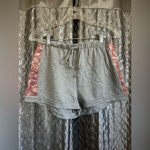 Gray and Pink Sequins Shorts Size M Fantastic Fawn